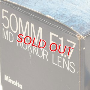 画像1: Minolta ミノルタ 50mm F1.7 MD Rokkor Lens 新古品