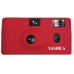 レッド　フィルムカメラ YASHICA MF-1  35mmフイルム フラッシュ機能付き