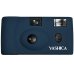 プルシアンブルー　フィルムカメラ YASHICA MF-1  35mmフイルム フラッシュ機能付き
