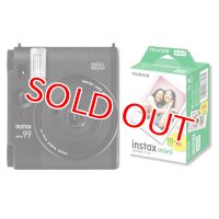 【チェキフィルムセット】FUJIFILM 富士フイルム instax mini 99 ブラック＋instax miniシートフィルム 20枚付き