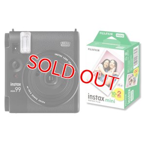 画像1: 【チェキフィルムセット】FUJIFILM 富士フイルム instax mini 99 ブラック＋instax miniシートフィルム 20枚付き