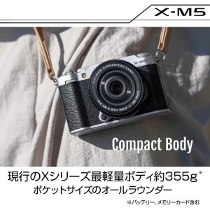 画像5: 【在庫あり/すぐ発送】FUJIFILM 富士フイルム ミラーレス一眼カメラ X-M5 レンズキット(XF15-45) シルバー