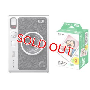 【チェキフィルム2パックセット】FUJIFILM “チェキ” instax mini Evo ハイブリッドインスタントカメラ BLACK ブラック