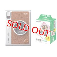 【チェキフィルム2パックセット】FUJIFILM “チェキ” instax mini Evo ハイブリッドインスタントカメラ BROWN ブラウン