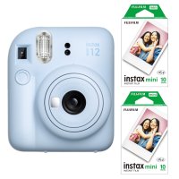 【お買い得フィルムセット】FUJIFILM 富士フイルム チェキ instax mini 12 BLUE パステルブルー 10枚入り×2