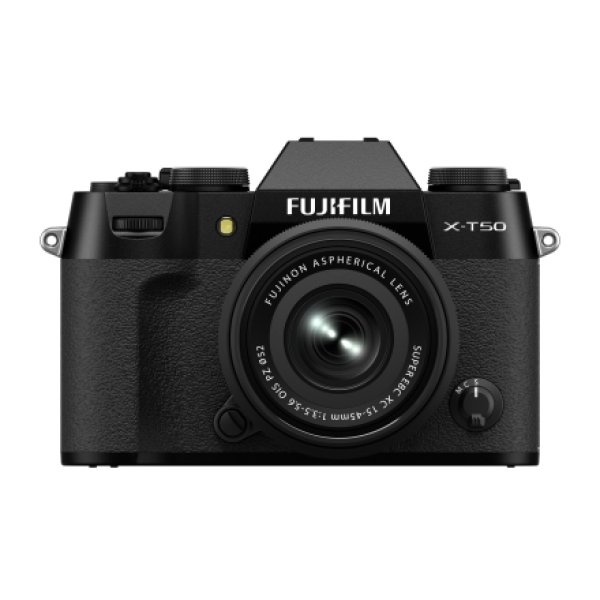 画像1: 【入荷／新製品】FUJIFILM  X-T50 富士フイルム XC15-45mm レンズキット APS-Cサイズ ミラーレスカメラ ブラック (1)