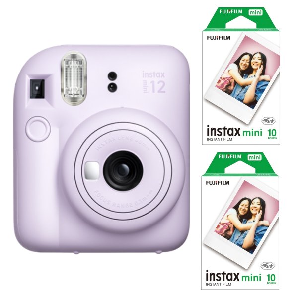 画像1: 【お買い得フィルムセット】FUJIFILM 富士フイルム チェキ instax mini 12 PURPLE ライラックパープル 10枚入り×2 (1)