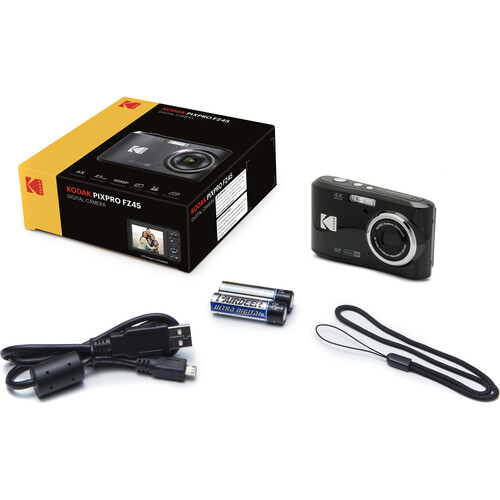 【単三電池式】KODAK PIXPRO FZ45 コダックコンパクトデジタルカメラ ブラック
